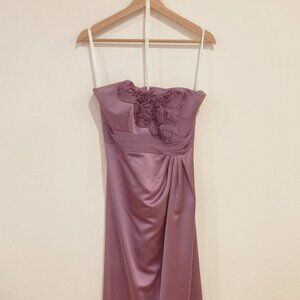 David's Bridal Floor-Length Dress Floral Detail - 8